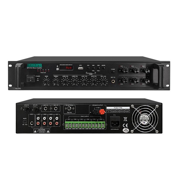 120W 6-Zonsko Razglasno i Muzičko Mikser Pojačalo sa SD/USB/FM i Pojedinačnom Kontrolom Jačine Zvuka