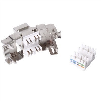STP Cat.6A Keystone Jack – 180°, bez alata