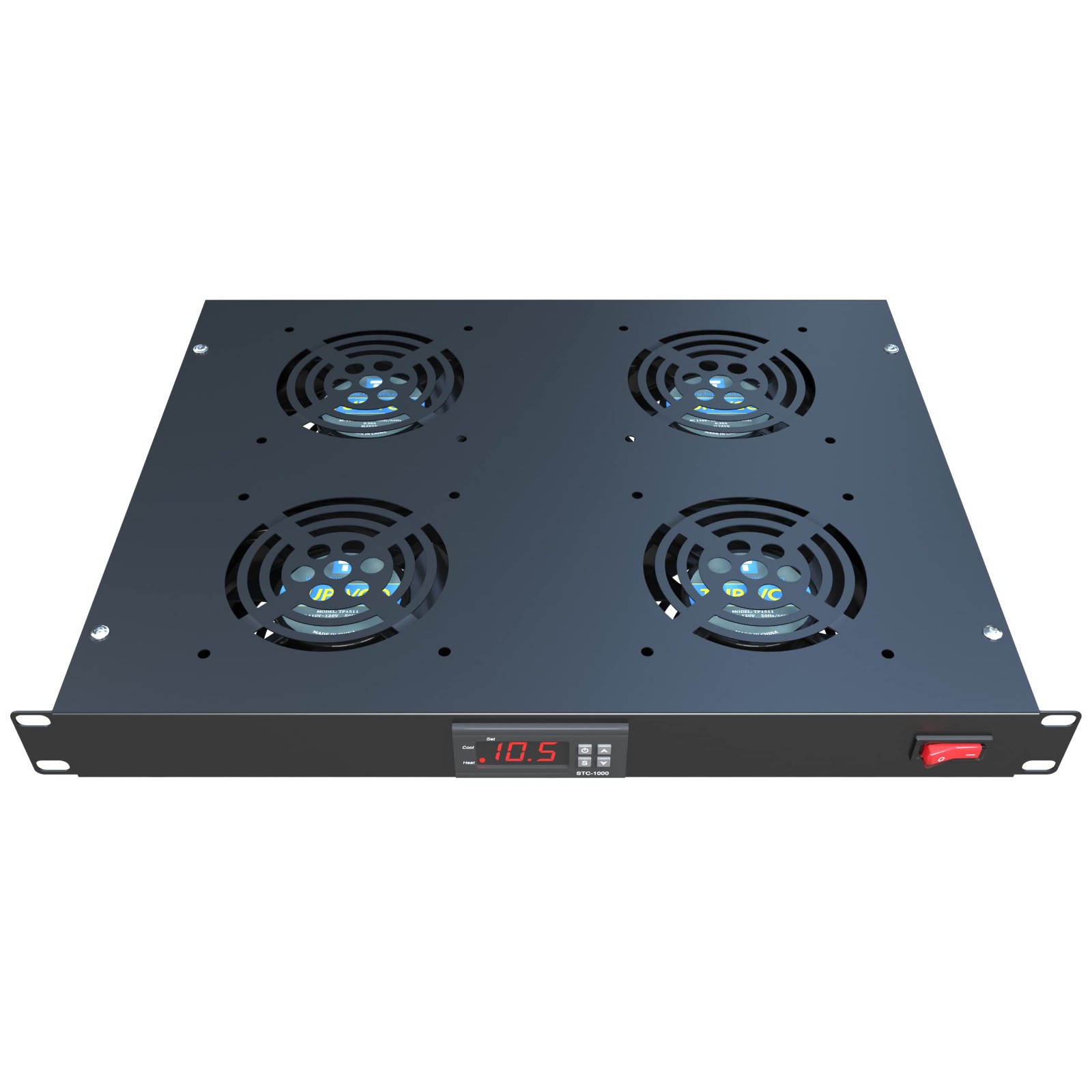1U Ventilator panel za hlađenje – četiri ventilatora s prekidačem