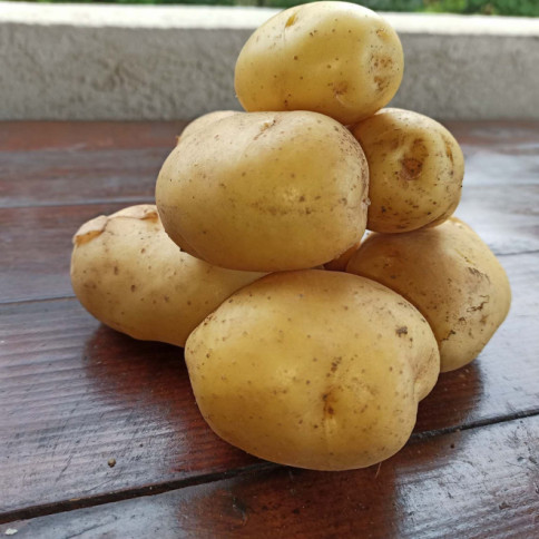 potatoes, young, white