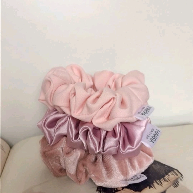 Set 3 roze MINI skranči gumice