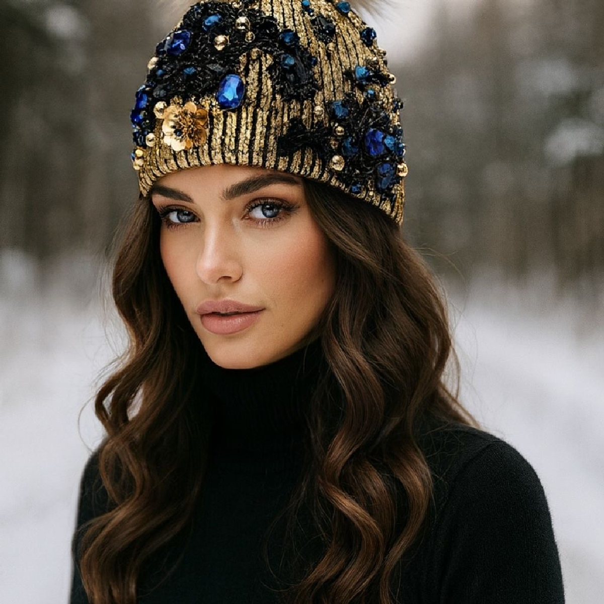 Golden wool cap