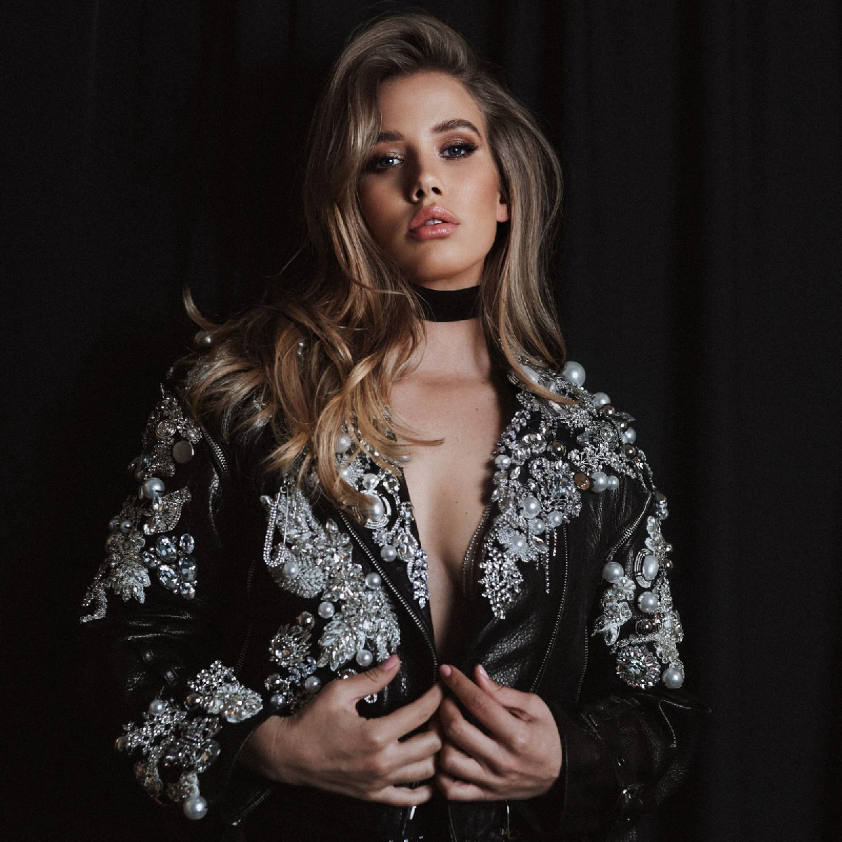Black leather jacket