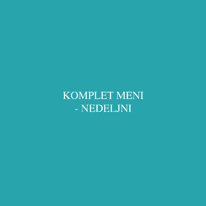 Komplet meni - nedeljni