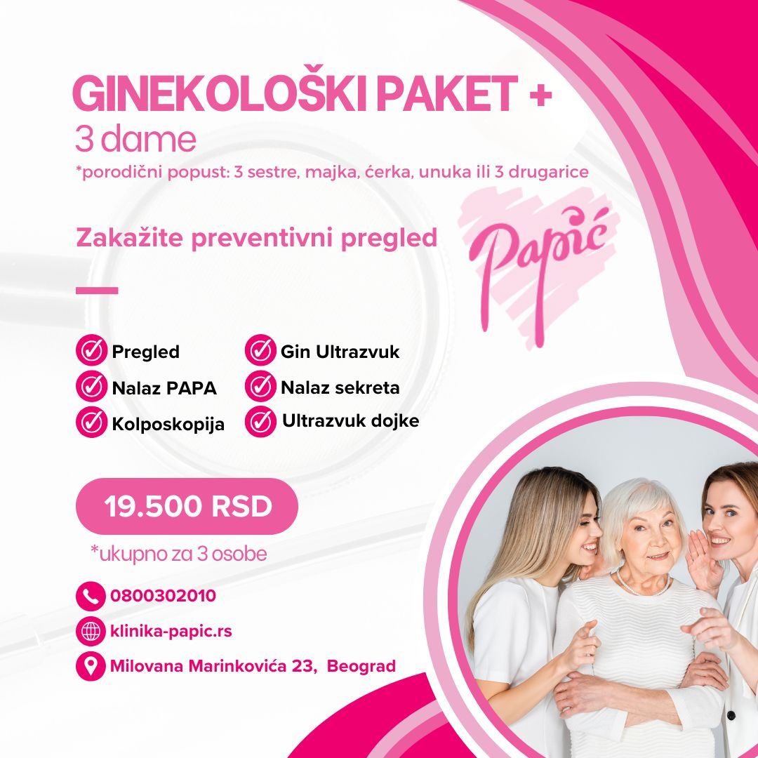 Ginekološki paket plus - paket za 3 dame