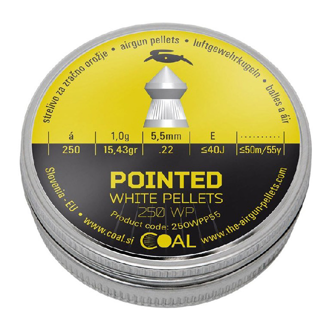 Dijabole Pointed white pellets 5,5mm pakovanje 1/200