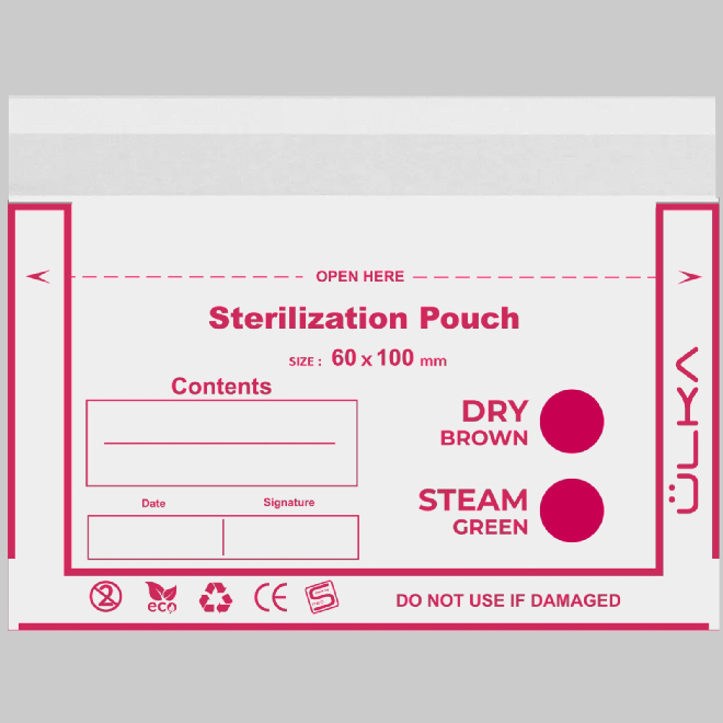 Kese za sterilizaciju sa indikatorom — ÜLKA (100×60 mm)
