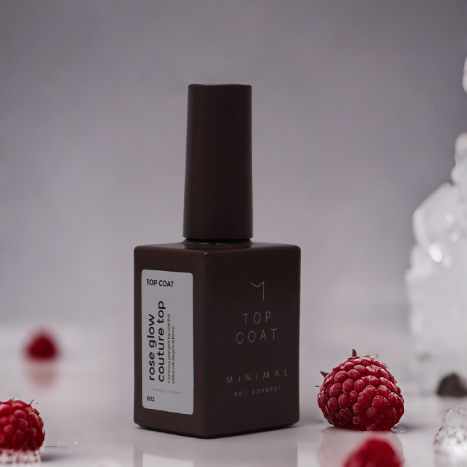 Minimal 602 Rose Glow Couture Top Coat 15ml Hema Free