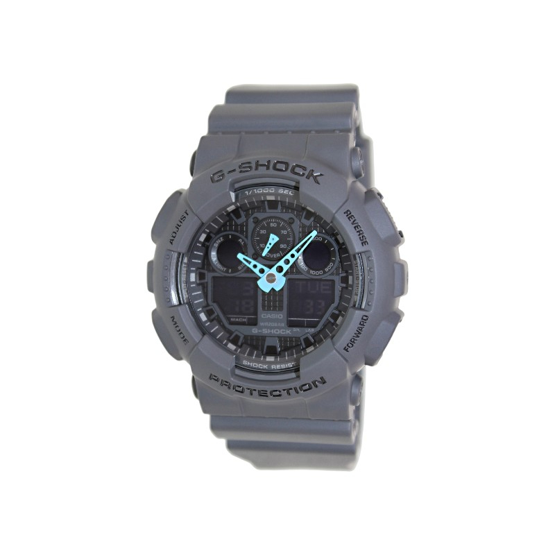 Casio G Shock Grey Digital Dial Resin Men's Watch GA100C-8ACR