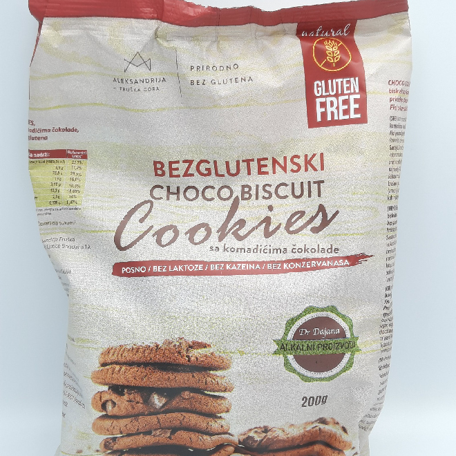 Bezglutenski choco biscuit - cookies 200 g